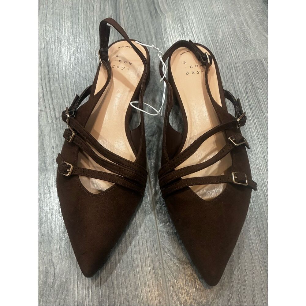 A New Day - Women's Twiggy Multi Buckle Mini Heel Flats